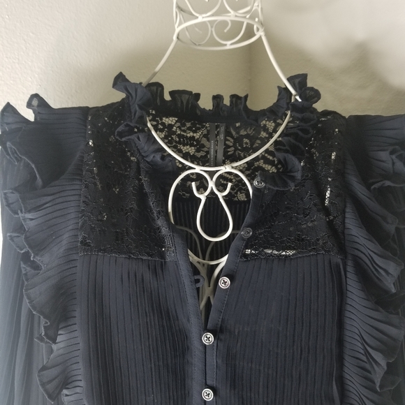 Anthropologie Pleated Ruffle Top NWT - Picture 9 of 12